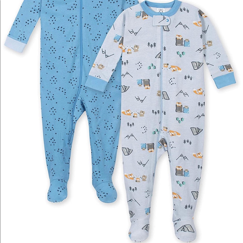 Gerber 12M Sleep N Play NWT Bundle 6 Footies Boy